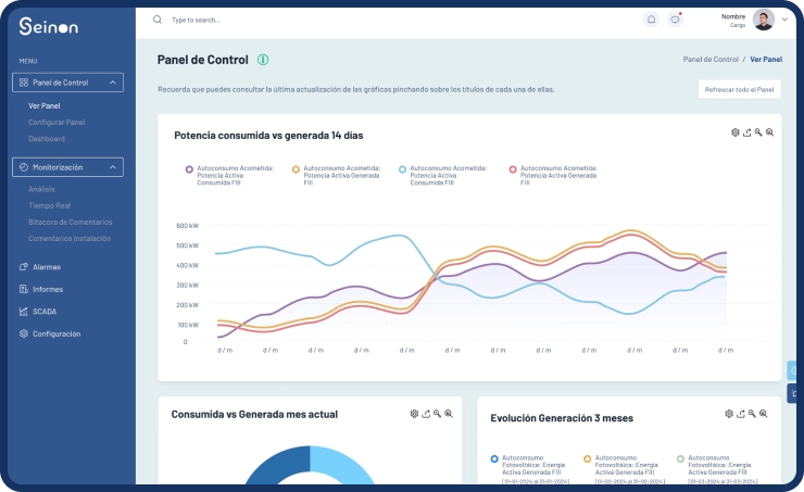 captura del programa de gestión energética